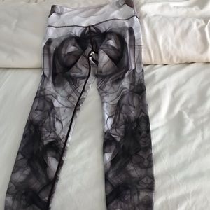 Full length leggings. Multicolored “JUST LIVE”